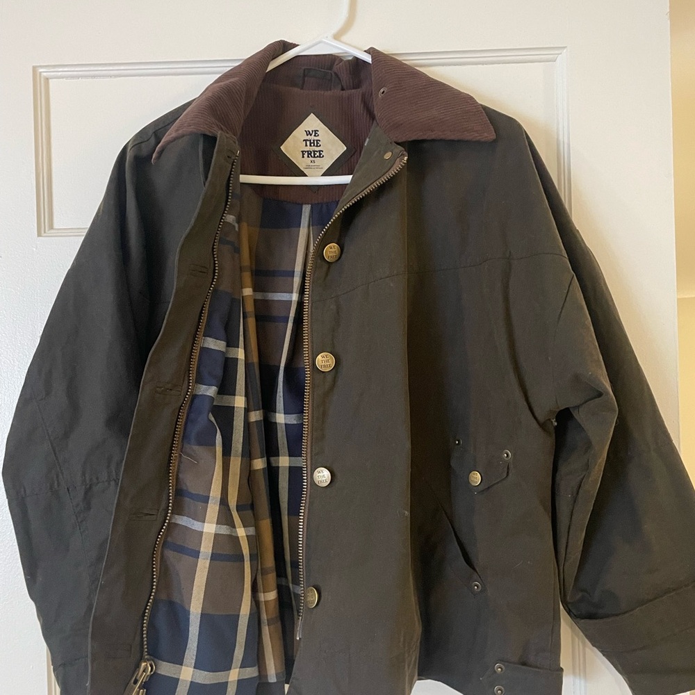 We the Free Cori waxed barn coat